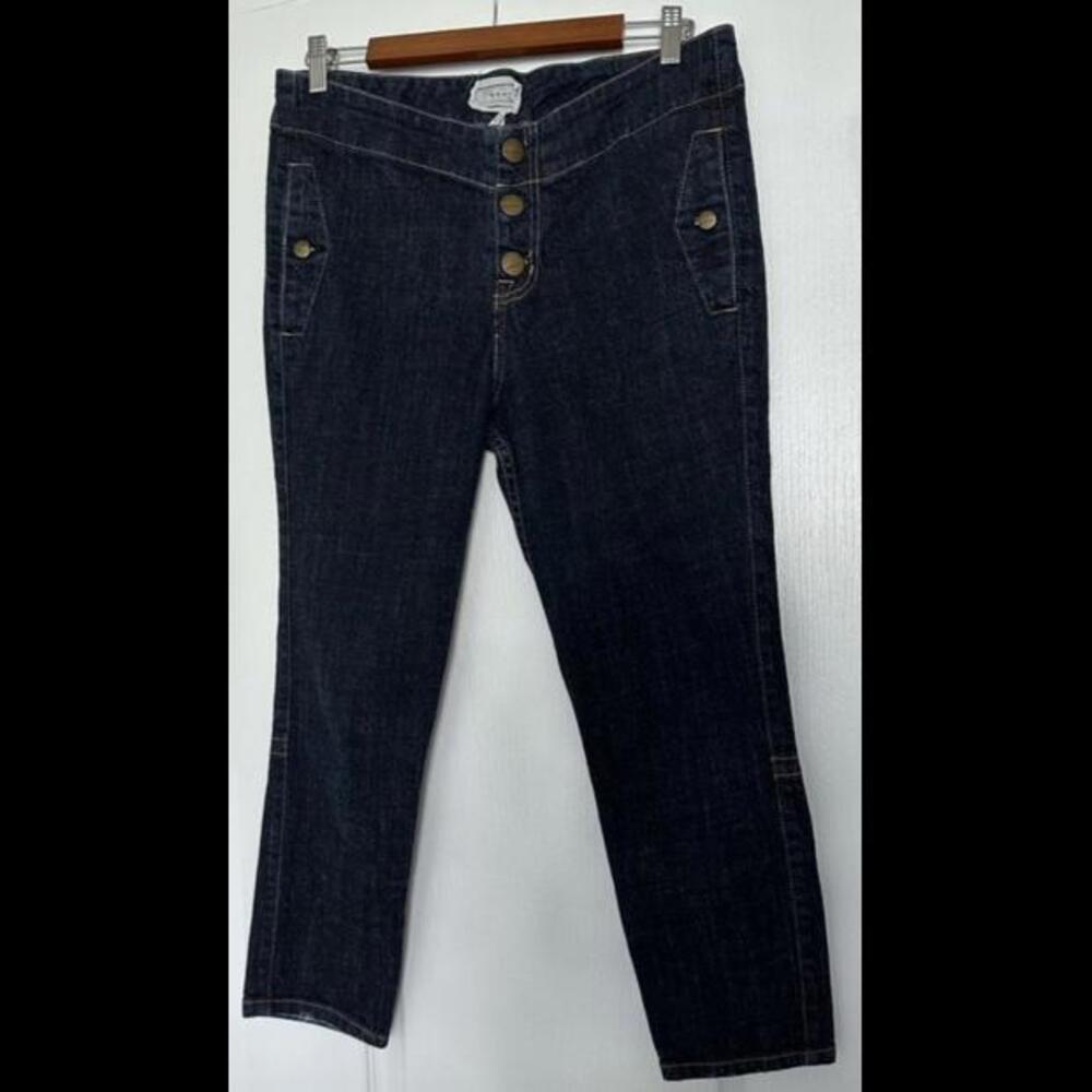 Current/Elliott x Marni The Easy Cropped Button Fly Jeans Size 27